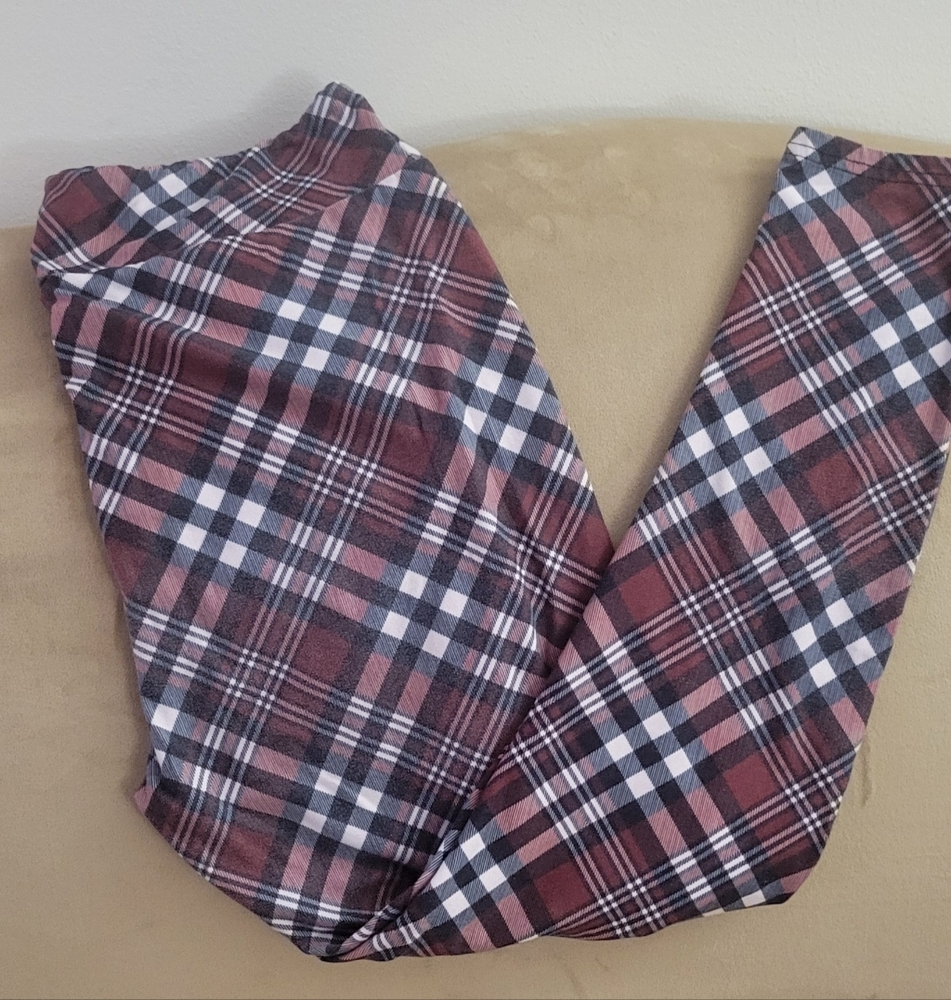 Red White Black Plaid Leghings TC